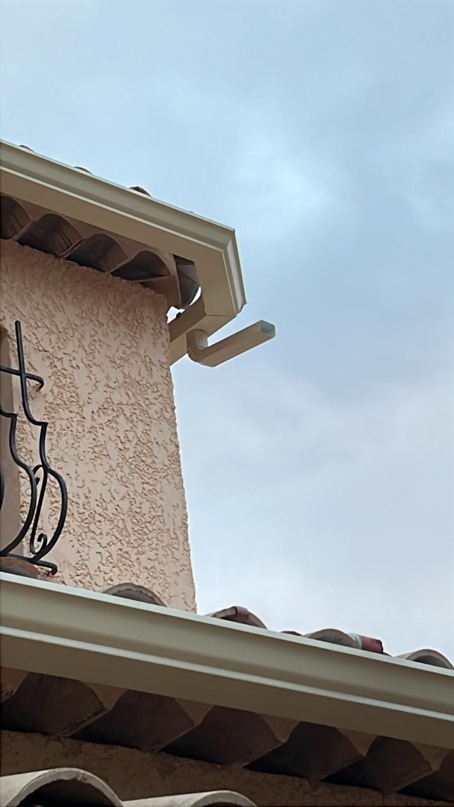 Pose de gouttière maison
